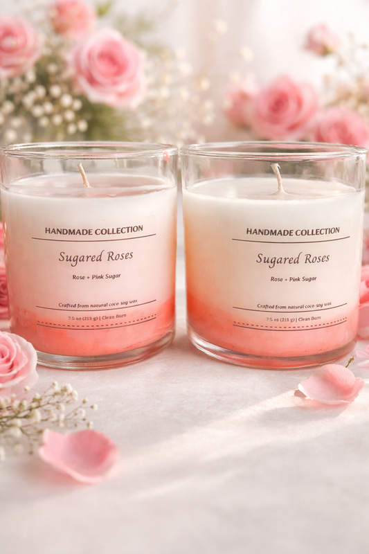 Sugared Rose Candle