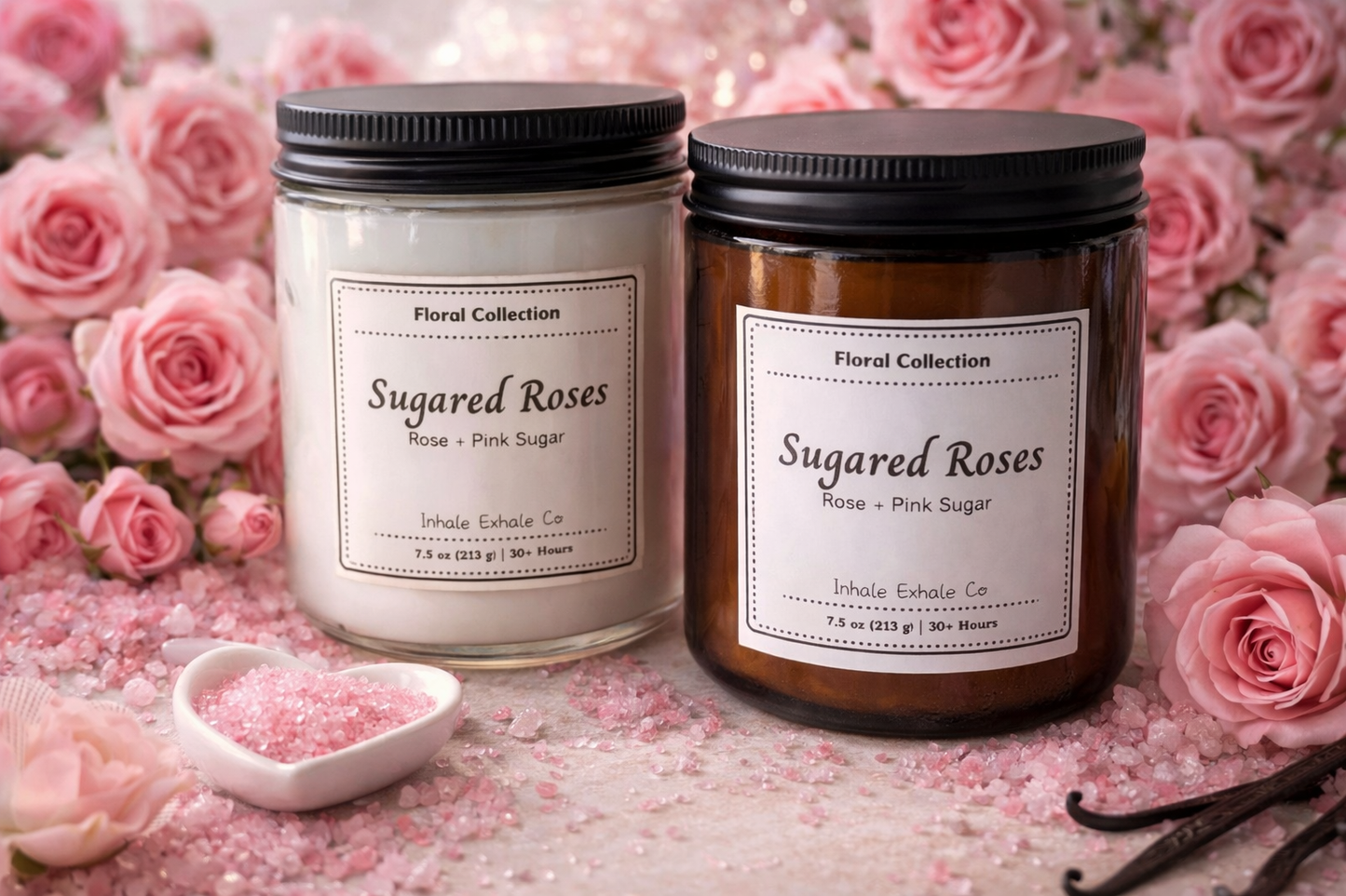Sugared Rose Candle